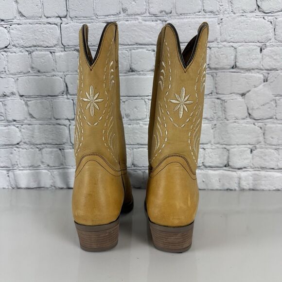 Sterling River Western Cowgirl Boots Women 11M Tan Mid Calf Rodeo Country Boho - Picture 4 of 14